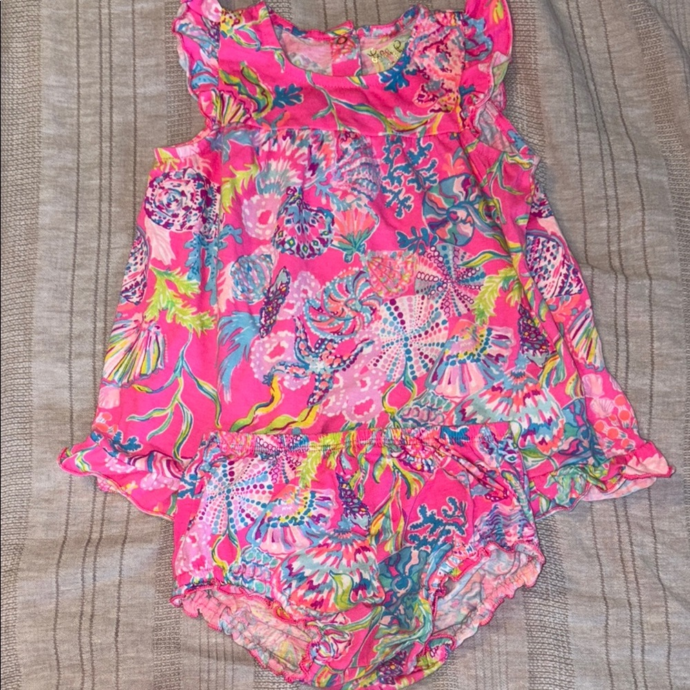 Lilly Pulitzer dress with bloomers - size 12-18 months